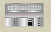 Commercial Kitchen Equipment Stainless Steel Pizza Preparation Table with G/N Container
