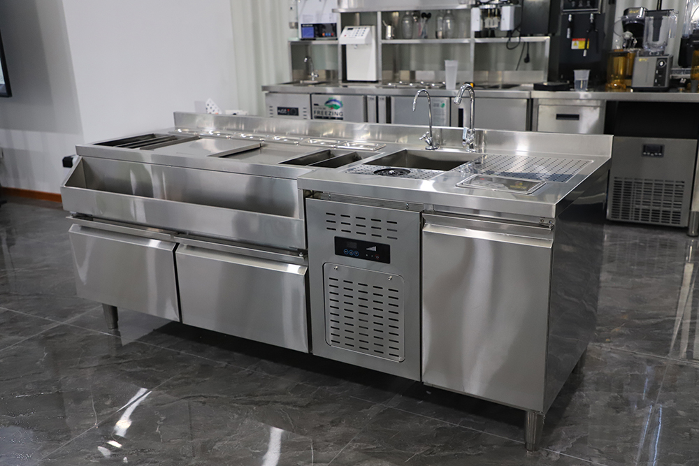 Advanced Professional Cocktail Bar/bartender Service Desk with Stainless Steel Countertops.