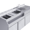 Commercial Silver Stainless Steel 304 Cocktail Table Custom Multifunctional Cocktail Table Bar Preparation Table