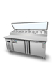 Commercial Kitchen Equipment Stainless Steel Pizza Preparation Table with G/N Container