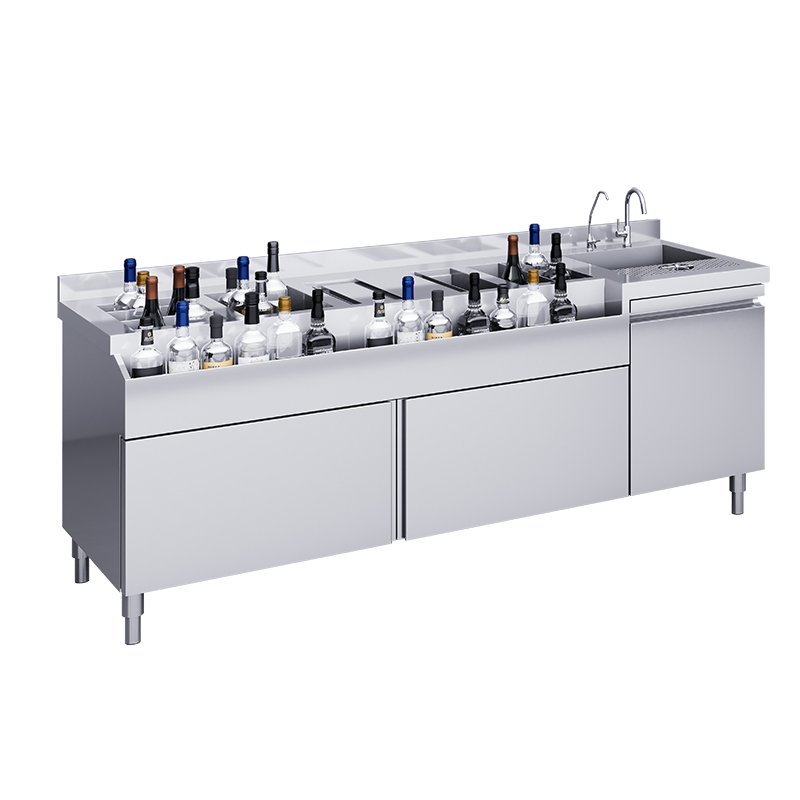 Customized portable automatic bartender cocktail table portable refrigerated cocktail station bar
