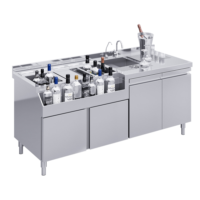 Customized professional commercial bar cocktail workbench and refrigeration equipment specially designed for bars.