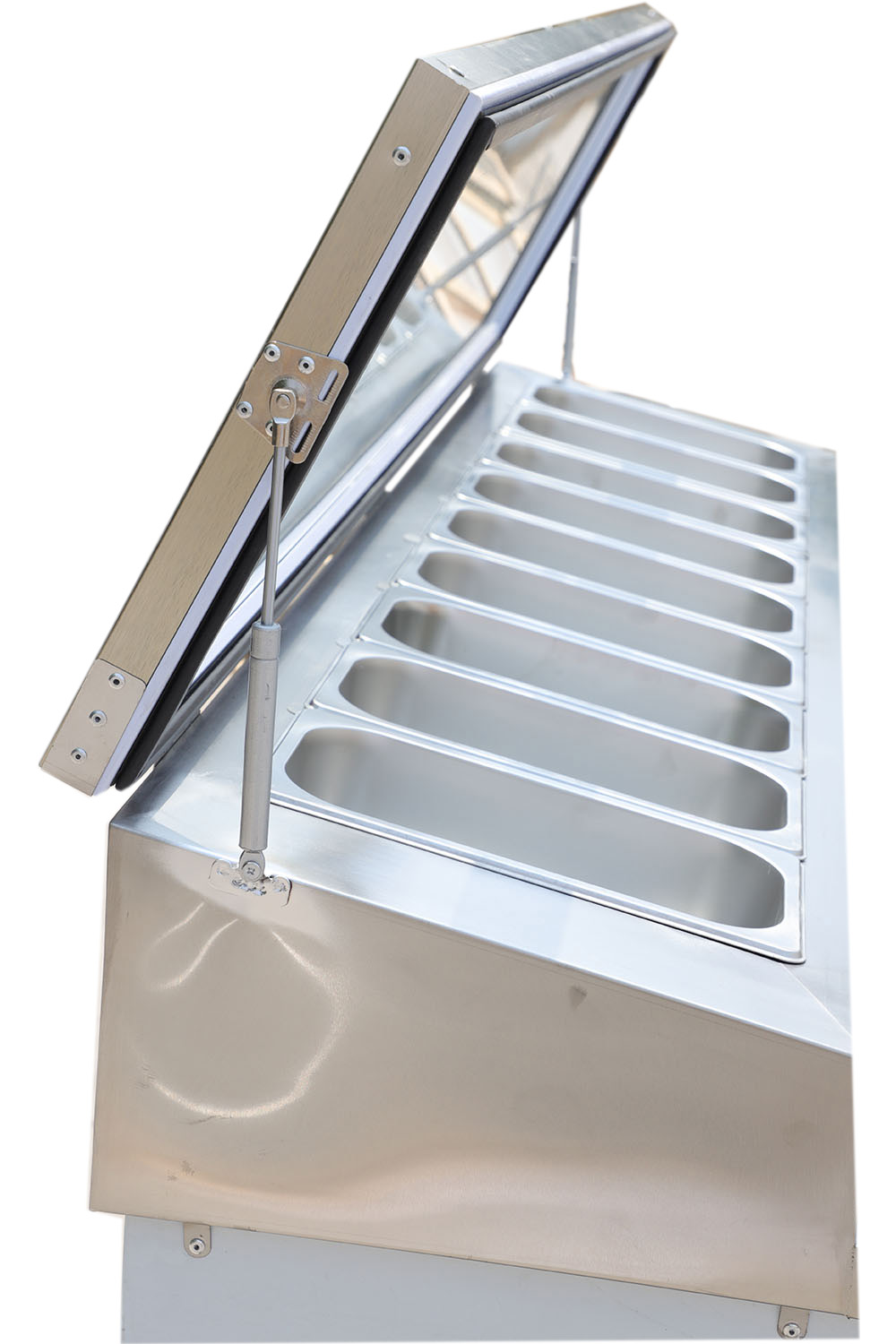 Customized European Pizza Table with Drawer 201 Stainless Steel Commercial Pizza Refrigerator Pizza Preparation Work Table