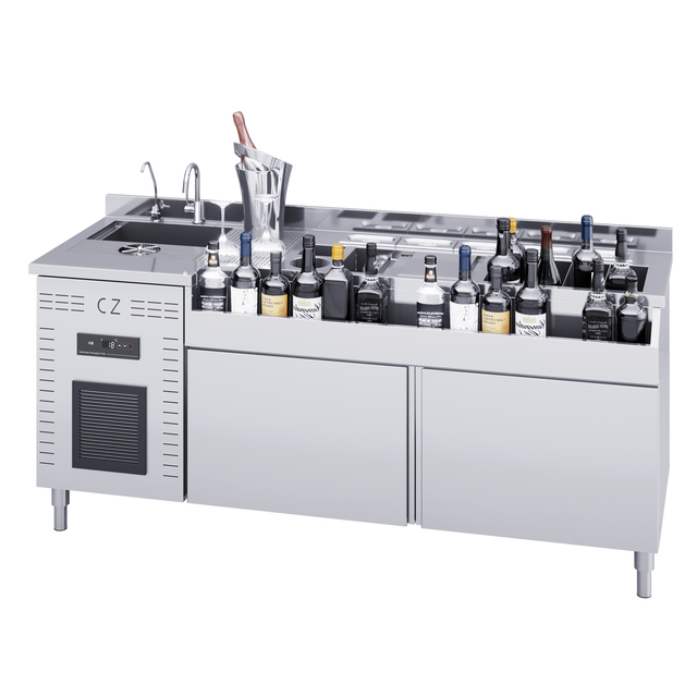 Commercial Bar Station Stainless Steel Cocktail Station Custom Cocktail Bartender Station