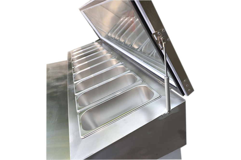 Commercial Single Temperature Salad Bar Pizza Prep Counter Freezer Top Display Fridge Refrigeration Equipment Chiller