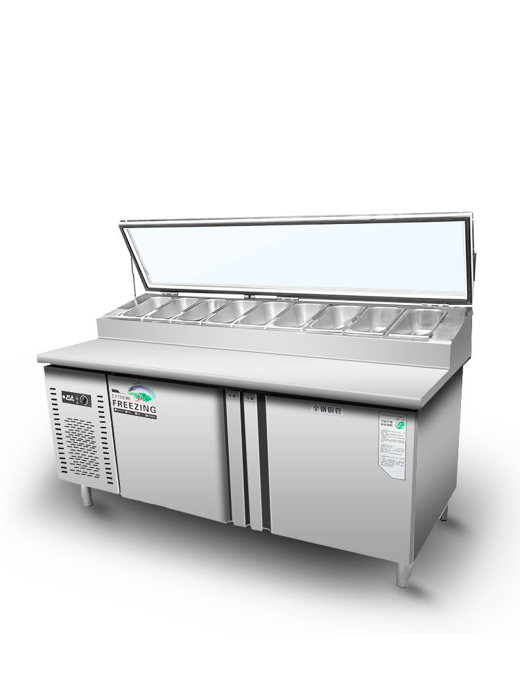 High Quality Commercial Sandwich Prep Station Pizza Table Salad Prep Counter Restaurant Refrigerator