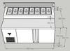 Preparation Station Stainless Steel Refrigerator Sandwich Pizza Preparation Table Freezer Salad bar Counter Refrigerator