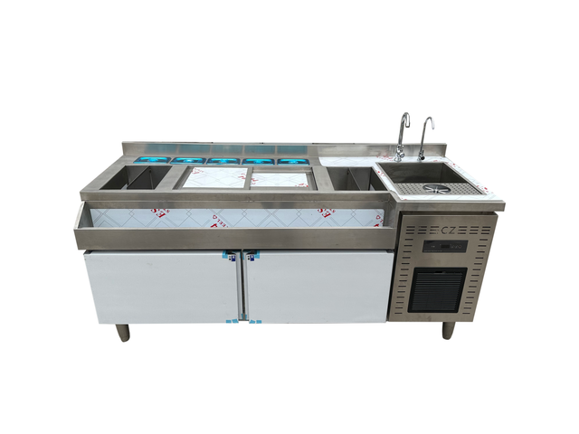 Haozan Independent Premium Professional Cocktail Bar Station / Bartender Service Station with Stainless Steel Worktop