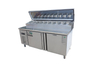 Hot Commercial Refrigerated Salad Preparation Station Table Sandwich Preparation Refrigerator with Air Cooling Mode