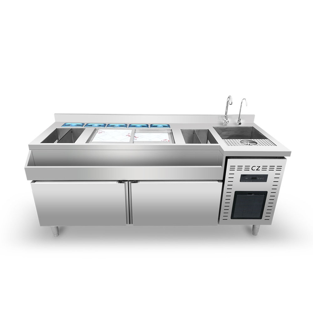 Customizable Commercial Bar/Cocktail Table with Refrigeration Equipment for Restaurant/Hotel/Bar Counter Design