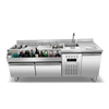 Customizable 201/304 Stainless Steel Mobile Cocktail Stand Factory Direct Refrigeration Equipment