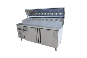 Commercial Sandwich Prep Table Refrigerator Bench Top Pizza Fridge Salad Prep Table Top Chiller Counter Top Pizza Refrigerator