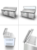Commercial Sandwich Prep Table Refrigerator Bench Top Pizza Fridge Salad Prep Table Top Chiller Counter Top Pizza Refrigerator
