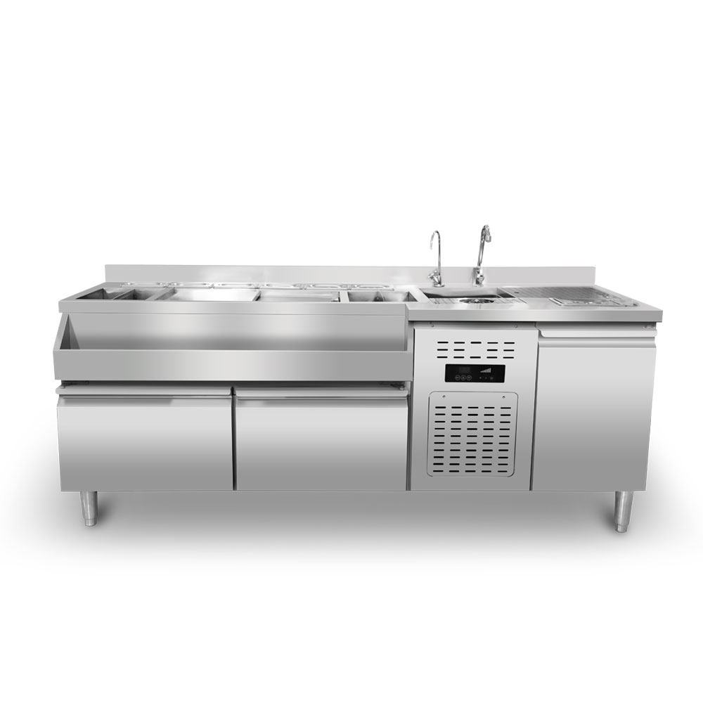 Customizable Commercial Bar/Cocktail Table with Refrigeration Equipment for Restaurant/Hotel/Bar Counter Design
