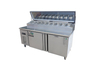 Commercial Stainless Steel Pizza Station Customized Fast Delivery Energy Saving Pizza Preparation Counter Pizza Work Table