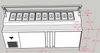 Preparation Station Stainless Steel Refrigerator Sandwich Pizza Preparation Table Freezer Salad bar Counter Refrigerator