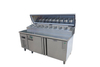 Commercial Refrigerated Display Cabinet for Pizza Salad Fruit Ice Powder Dessert-Customizable Console & Powder Grooving Table