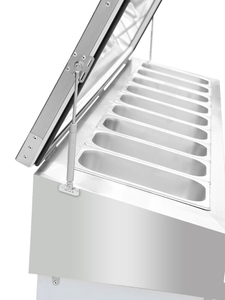 Pizza Shop Dedicated Refrigerated Prep Station Table 1.5m 1.8m 2m Sandwich Pizza Preparation Counter
