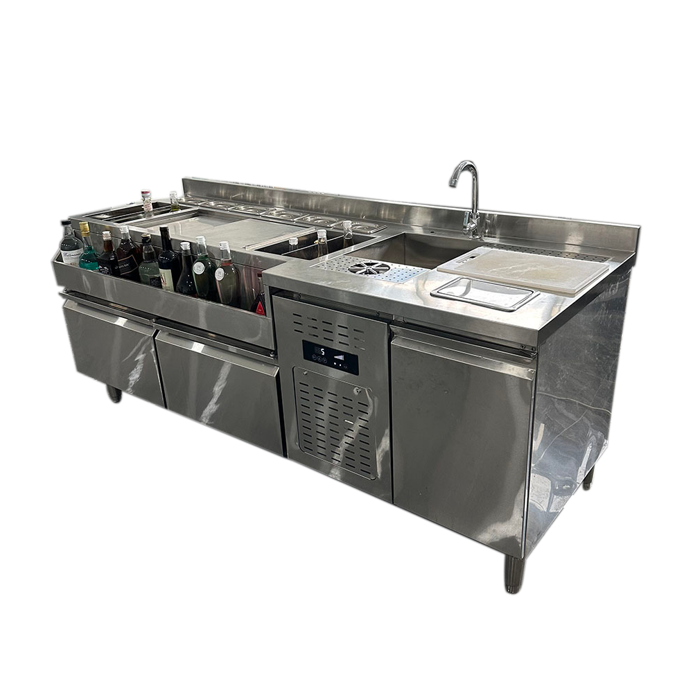 Customizable Commercial Bar/Cocktail Table with Refrigeration Equipment for Restaurant/Hotel/Bar Counter Design