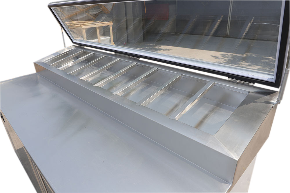 Preparation Station Stainless Steel Refrigerator Sandwich Pizza Preparation Table Freezer Salad bar Counter Refrigerator
