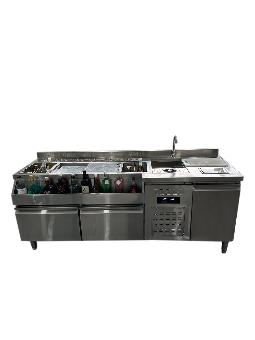 Customizable Commercial Bar/Cocktail Table with Refrigeration Equipment for Restaurant/Hotel/Bar Counter Design